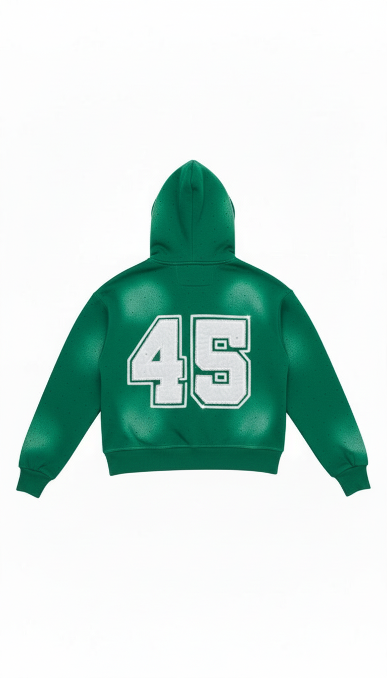 45ERS GREEN ZIP UP